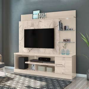 Estante para TV até 55 Polegadas 180cm 1 Porta 4 Prateleiras Alan