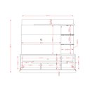Ver imagem 6 de Estante para TV até 55 Polegadas 180cm 1 Porta 4 Prateleiras Alan