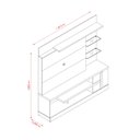 Ver imagem 4 de Estante para TV até 55 Polegadas 180cm 1 Porta 4 Prateleiras Alan