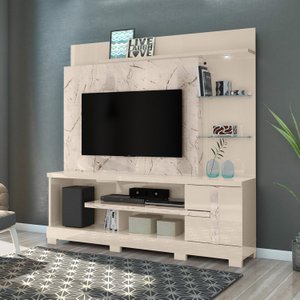 Estante Rack para TV até 55 Polegadas 1 Porta 4 Prateleiras Alan