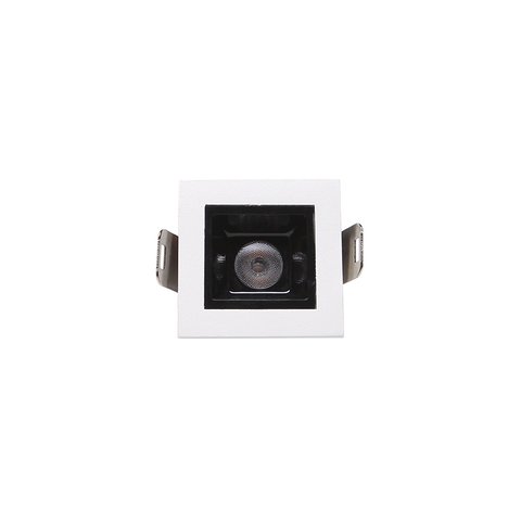 Luminária de Teto Spot Branco e Preto Led Taschibra Luz Pontual Arch 2w Embutir 2700k - Preto e Bran