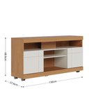Ver imagem 4 de Rack Bancada Yara com Mesa de Centro Jeri Freijó Off White e Aparador Riviera Freijó - Colibri