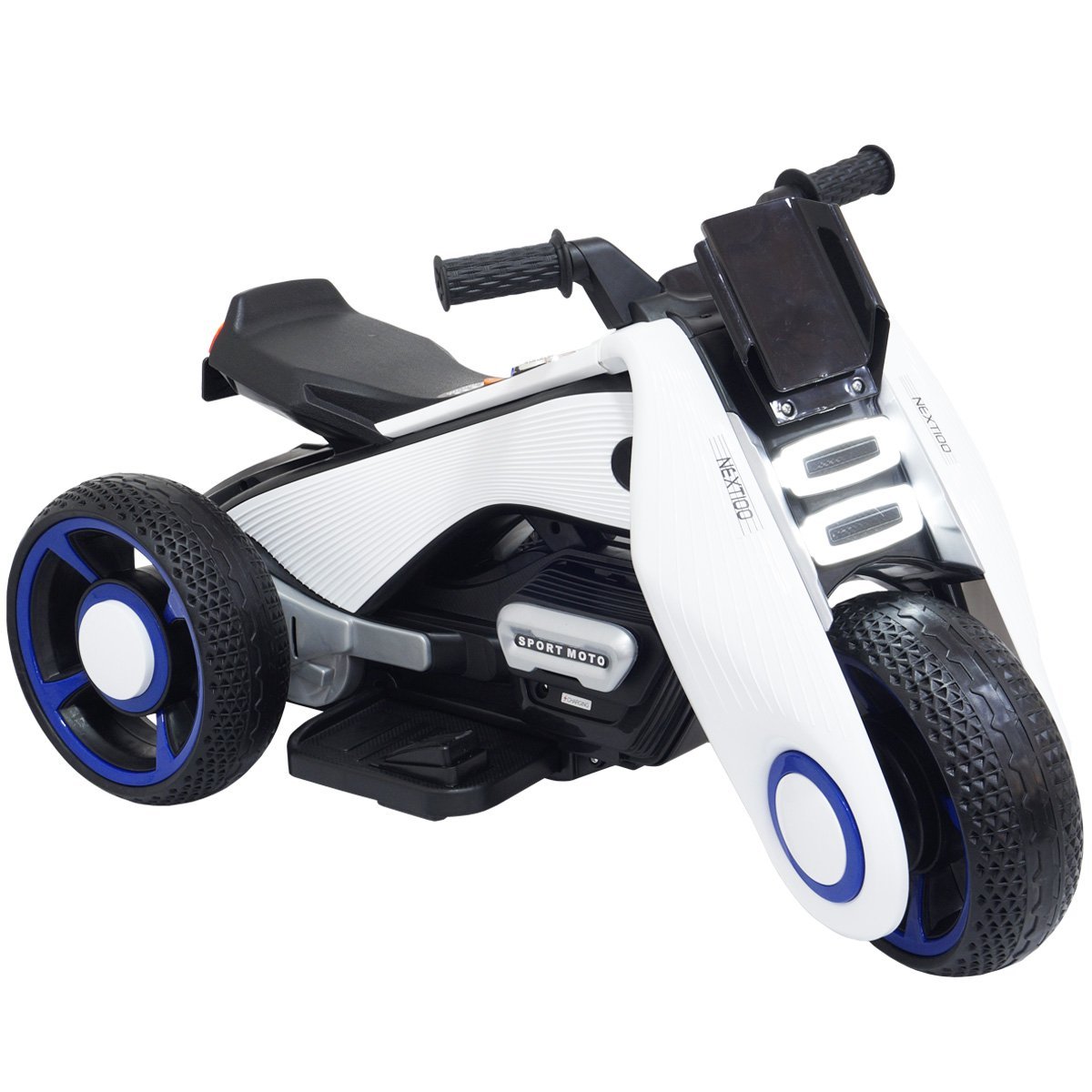 Mini Moto Elétrica 6V Triciclo Futurista Criança Infantil Led Som Usb Bateria Brinqway Bw-223 Bivolt - 2