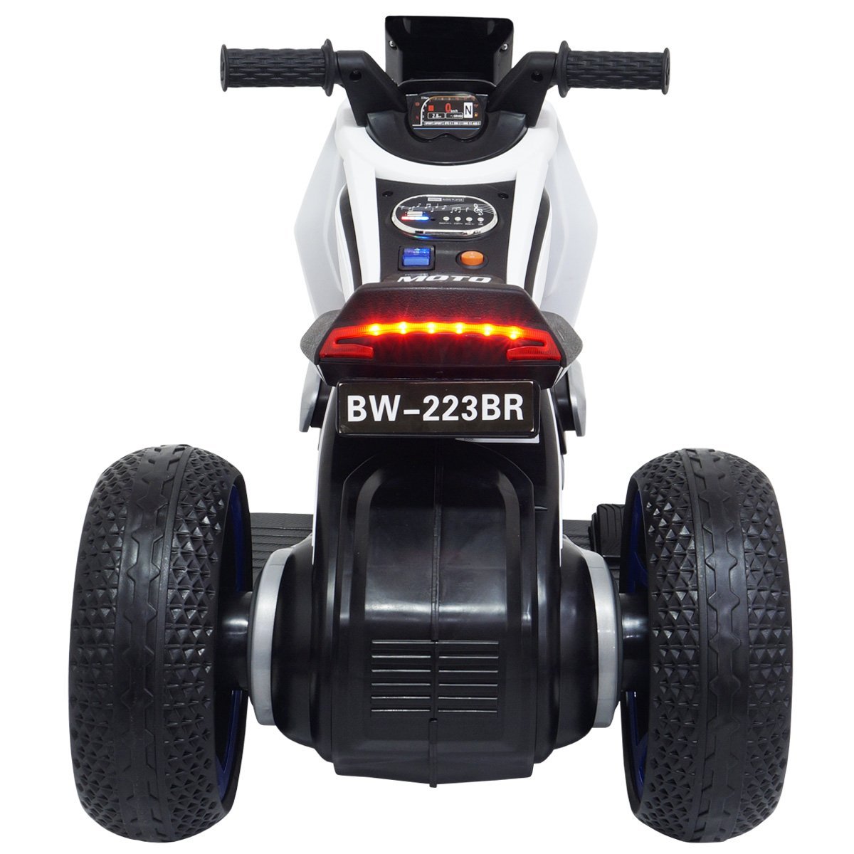 Mini Moto Elétrica 6V Triciclo Futurista Criança Infantil Led Som Usb Bateria Brinqway Bw-223 Bivolt - 4