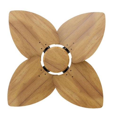 Ventilador de Teto Com Controle Remoto Natuvent Dahlia No Light 4 Pás Madeira Freijó 220v
