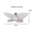 Ver imagem 5 de Ventilador de Teto Com Controle Remoto Natuvent Dahlia No Light 4 Pás Madeira Freijó 220v