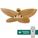 Ver imagem 3 de Ventilador de Teto Com Controle Remoto Natuvent Dahlia No Light 4 Pás Madeira Freijó 220v
