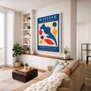 Ver imagem 3 de Quadro Canvas Abstrato Matisse 4 Cores 60x40cm Mold Branca
