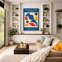 Ver imagem 1 de Quadro Canvas Abstrato Matisse 4 Cores 60x40cm Mold Branca