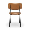 Ver imagem 4 de Kit 2 Cadeiras Sala de Jantar Lisa Pés Preto PU Caramelo m² - Monari Design