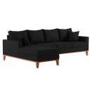 Ver imagem 2 de Sofá Beny com Chaise Esquerda, 1,40x2,60m, 4 Lugares, Linho, Base em Madeira.