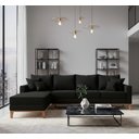 Ver imagem 1 de Sofá Beny com Chaise Esquerda, 1,40x2,60m, 4 Lugares, Linho, Base em Madeira.