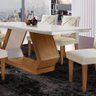 Conjunto para Sala de Jantar Mesa Islândia 180cm Tampo Mdf Canto Reto com 6 Cadeiras Irlanda Rufato - 2