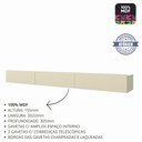 Ver imagem 3 de Rack Suspenso Sala Tv Nobre 202 Off White - Rosafor