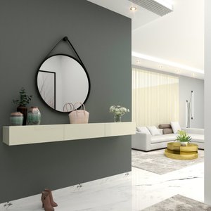 Rack Suspenso Sala Tv Nobre 202 Off White - Rosafor