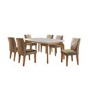 Ver imagem 2 de Conjunto Sala de Jantar Dublin 6 Cadeiras Irlanda MDF Imbuia Animalle Chocolate/Off White/Imbuia