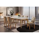 Ver imagem 1 de Conjunto Sala de Jantar Dublin 6 Cadeiras Irlanda MDF Imbuia Animalle Chocolate/Off White/Imbuia