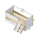 Ver imagem 3 de Bicama Infantil com Mini Escorregador e Grade New Garden Casatema MadeiraOriginals Marrom/Branco