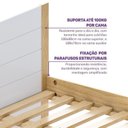 Ver imagem 7 de Bicama Infantil com Mini Escorregador e Grade New Garden Casatema MadeiraOriginals Marrom/Branco