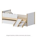 Ver imagem 6 de Bicama Infantil com Mini Escorregador e Grade New Garden Casatema MadeiraOriginals Marrom/Branco
