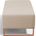 Ver imagem 6 de Puff Decorativo Sala De Estar Cléo 90cm Base De Ferro Cobre W01 Linho Bege Escuro- Lyam Decor