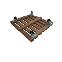 Ver imagem 3 de Suporte Vaso Quadrado 40cm Rodas de Polipropileno Preta