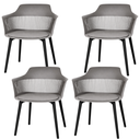 Ver imagem 1 de Kit 4 Cadeiras Marcela Montreal em Polipropileno com Assento Estofado - Design Moderno com Conforto
