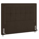 Ver imagem 1 de Cabeceira Cama Box Casal Queen 160cm Paolla P02 Veludo Marrom - Mpozenato