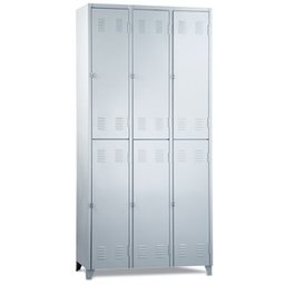 Armário Roupeiro de Aço Vestiário 6 Portas Locker - 1