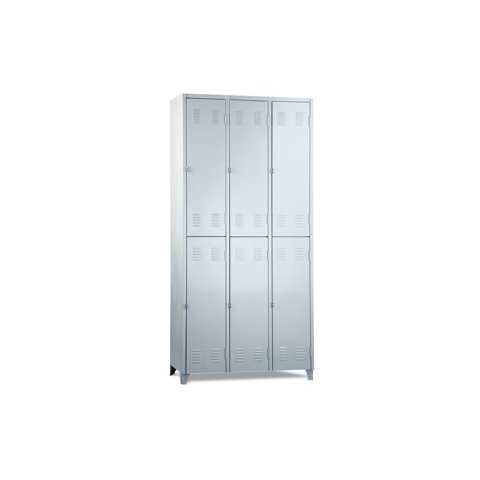 Armário Roupeiro de Aço Vestiário 6 Portas Locker