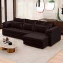 Ver imagem 6 de Sofá Retrátil 4 Lugares para Sala 332cm Dijon Couro Bordô S07 - Mpozenato