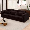 Ver imagem 2 de Sofá Retrátil 4 Lugares para Sala 332cm Dijon Couro Bordô S07 - Mpozenato