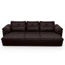 Ver mais imagens de Sofá Retrátil 4 Lugares para Sala 332cm Dijon Couro Bordô S07 - Mpozenato