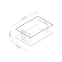 Ver imagem 4 de Mesa de Centro para Sala de Estar Retangular Frizz Branco