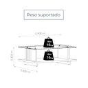 Ver imagem 7 de Mesa de Centro para Sala de Estar Retangular Frizz
