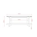 Ver imagem 6 de Mesa de Centro para Sala de Estar Retangular Frizz Branco