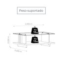 Ver imagem 7 de Mesa de Centro para Sala de Estar Retangular Frizz Branco