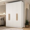 Ver imagem 1 de Guarda Roupa 4 Portas Paris Espresso Móveis Branco