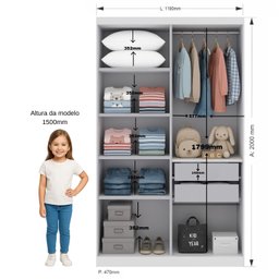 Guarda Roupa 4 Portas Paris Espresso Móveis - 3 Guarda Roupa 4 Portas Paris Espresso Móveis - 3