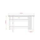 Ver mais imagens de Aparador para Sala de Estar Frisado Tampo de Vidro 2 Prateleiras Frizz