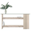 Ver imagem 3 de Aparador para Sala de Estar Frisado Tampo de Vidro 2 Prateleiras Frizz