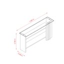 Ver imagem 4 de Aparador para Sala de Estar Frisado Tampo de Vidro 2 Prateleiras Frizz