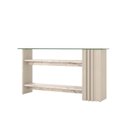 Ver imagem 6 de Aparador para Sala de Estar Frisado Tampo de Vidro 2 Prateleiras Frizz