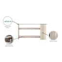 Ver imagem 7 de Aparador para Sala de Estar Frisado Tampo de Vidro 2 Prateleiras Frizz