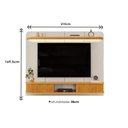 Ver imagem 7 de Painel Home P-tv até 75 Polegadas Capri 100% Mdf C- Led e Bancada 215x170cm Bali-cedro - Dj Móveis