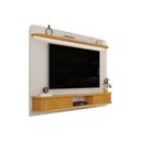 Ver imagem 1 de Painel Home P-tv até 75 Polegadas Capri 100% Mdf C- Led e Bancada 215x170cm Bali-cedro - Dj Móveis