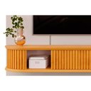 Ver imagem 4 de Painel Home P-tv até 75 Polegadas Capri 100% Mdf C- Led e Bancada 215x170cm Bali-cedro - Dj Móveis