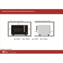 Forno Elétrico Bancada 44L Gourmet Grill Inox 127v Fischer - 4