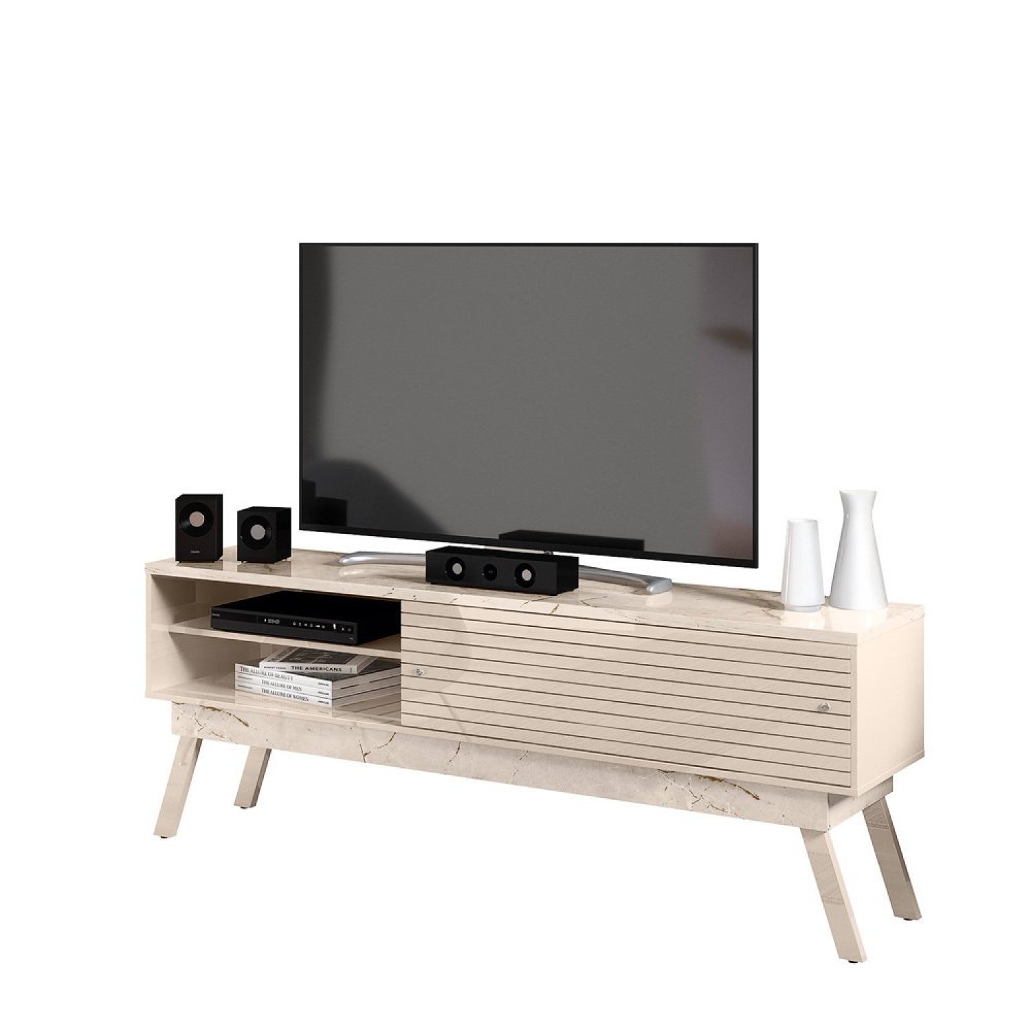 Rack para TV até 75 Polegadas 2 Portas 182cm Frizz 1.8 Madetec ...