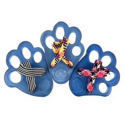 Kit 3 Brinquedo Mordedor Sandália Dog Cristal Cor: Azul - 2
